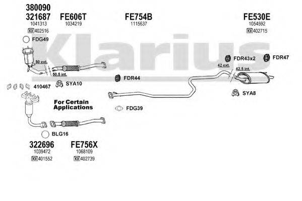 KLARIUS 361454U Система випуску ОГ