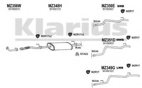 KLARIUS 600301U Система випуску ОГ