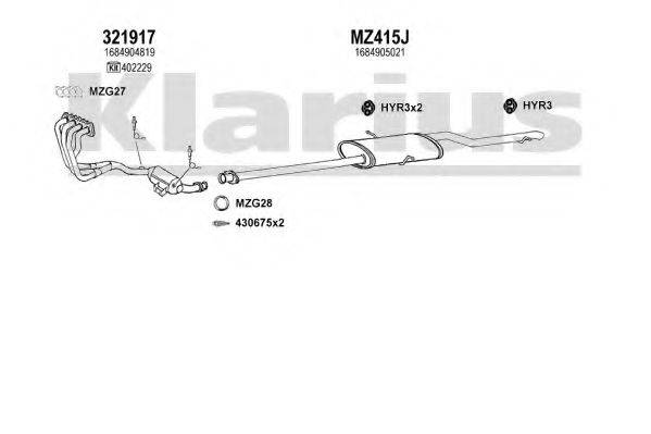 KLARIUS 600425U Система випуску ОГ