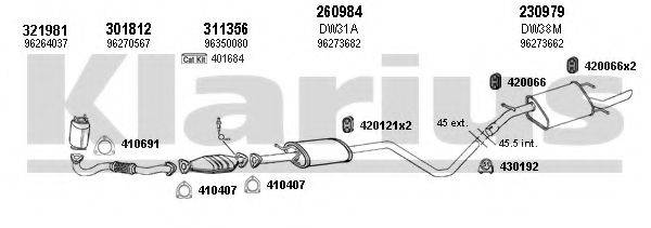 KLARIUS 310040E Система випуску ОГ