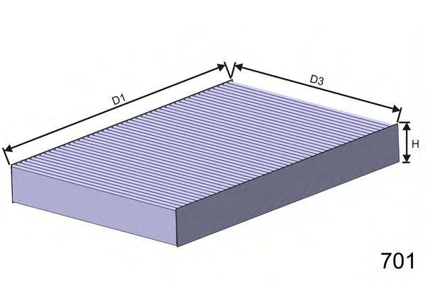 MISFAT HB126C Фільтр, повітря у внутрішньому просторі