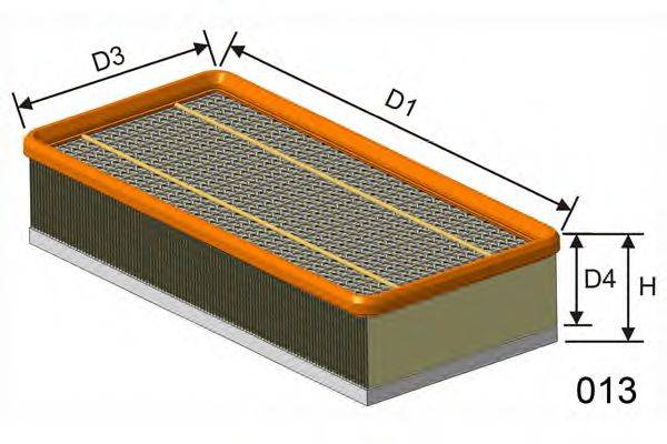 MISFAT P447A Повітряний фільтр