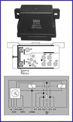 HITACHI 132036 Реле, система розжарювання