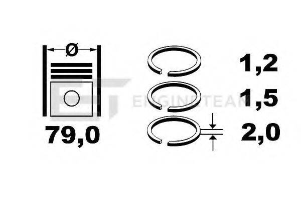 ET ENGINETEAM R1002100 Комплект поршневих кілець