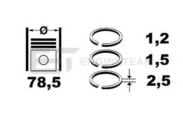 ET ENGINETEAM R1003900 Комплект поршневих кілець