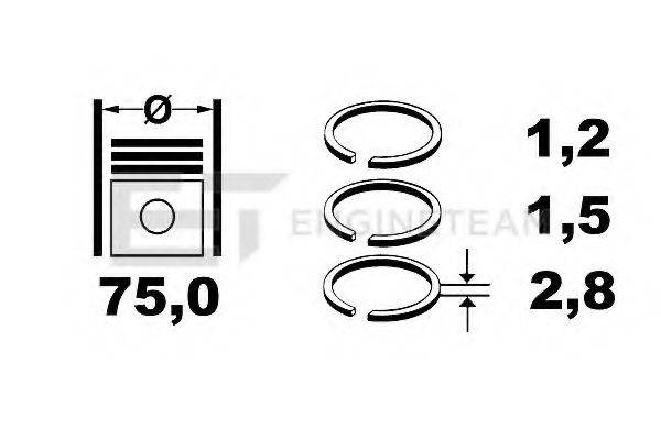 ET ENGINETEAM R4000100 Комплект поршневих кілець