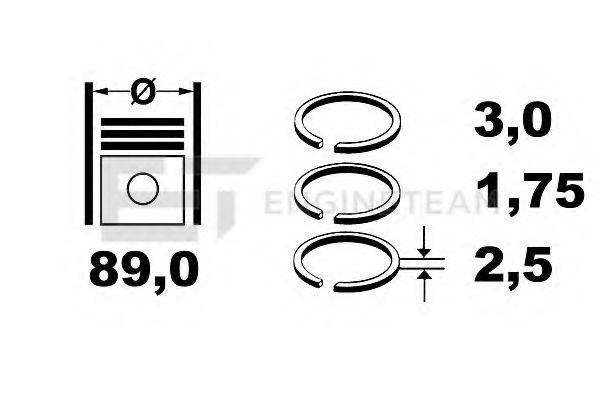 ET ENGINETEAM R1008800 Комплект поршневих кілець