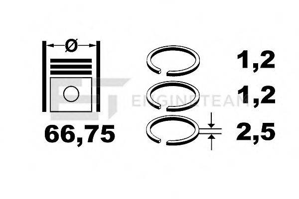 ET ENGINETEAM R1008925 Комплект поршневих кілець