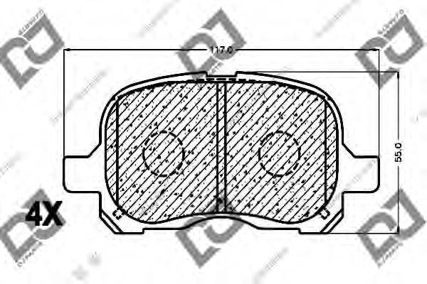 DJ PARTS BP1065 Комплект гальмівних колодок, дискове гальмо