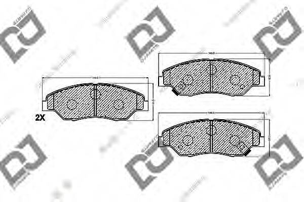 DJ PARTS BP1357 Комплект гальмівних колодок, дискове гальмо