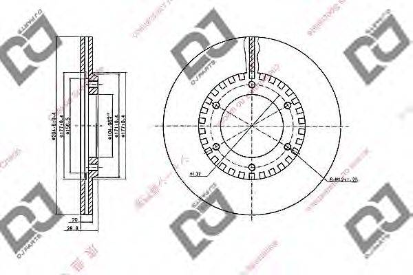 DJ PARTS BD1959 гальмівний диск