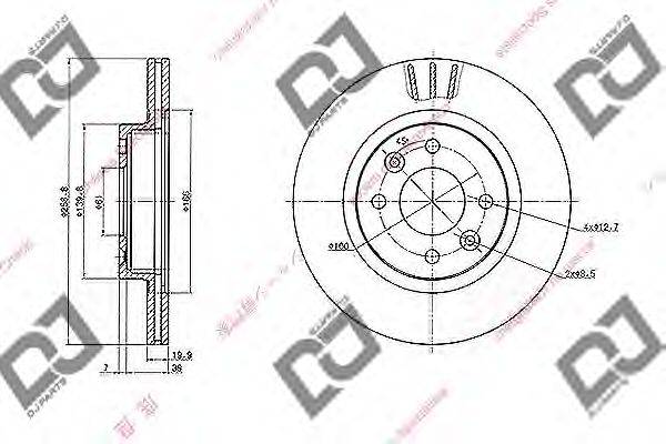 DJ PARTS BD1872 гальмівний диск