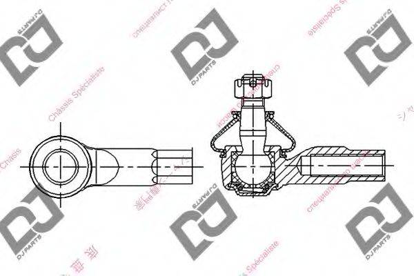 DJ PARTS DE1080 Наконечник поперечної кермової тяги