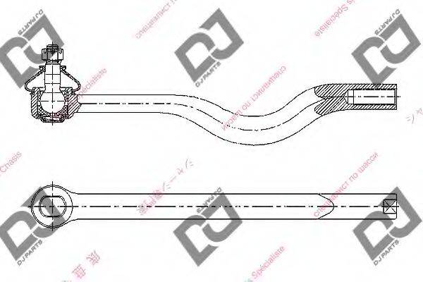 DJ PARTS DE1161 Наконечник поперечної кермової тяги