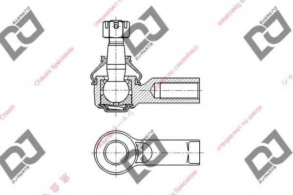 DJ PARTS DE1048 Наконечник поперечної кермової тяги