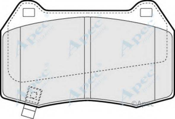 APEC BRAKING PAD1368 Комплект гальмівних колодок, дискове гальмо