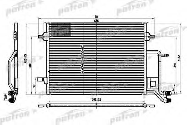 PATRON PRS1101 Конденсатор, кондиціонер