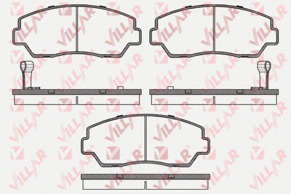 VILLAR 6260040 Комплект гальмівних колодок, дискове гальмо