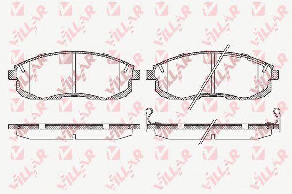 VILLAR 6260090 Комплект гальмівних колодок, дискове гальмо