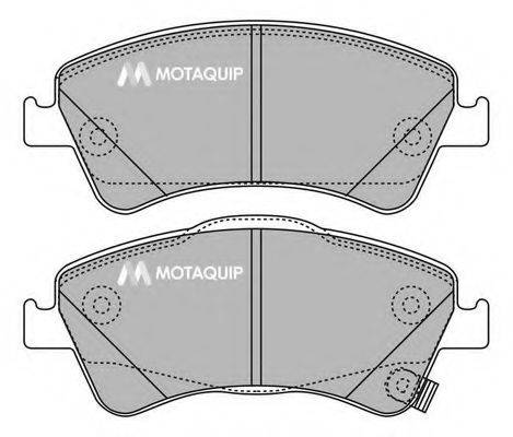 MOTAQUIP LVXL1432 Комплект гальмівних колодок, дискове гальмо