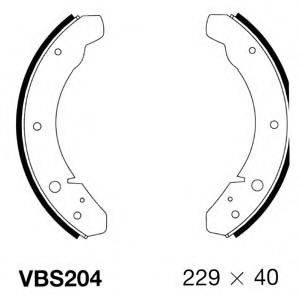 MOTAQUIP VBS204 Комплект гальмівних колодок