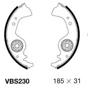 MOTAQUIP VBS230 Комплект гальмівних колодок