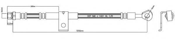 MOTAQUIP VBH1127 Гальмівний шланг