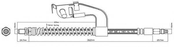 MOTAQUIP VBJ171 Гальмівний шланг