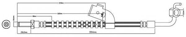 MOTAQUIP VBJ338 Гальмівний шланг