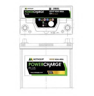 MOTAQUIP VBY47 Стартерна акумуляторна батарея