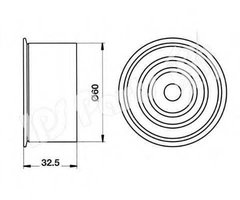 IPS PARTS ITB6708 Пристрій для натягу ременя, ремінь ГРМ