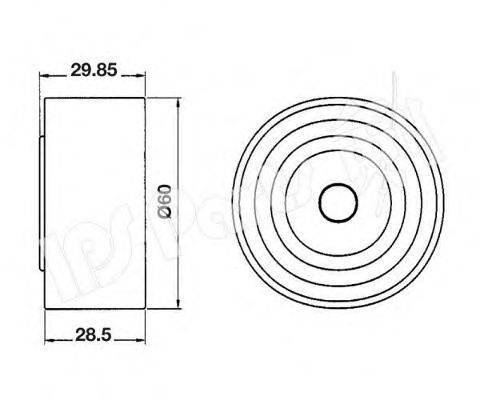 IPS PARTS ITB6H04 Пристрій для натягу ременя, ремінь ГРМ