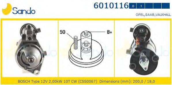 SANDO 60101160 Стартер