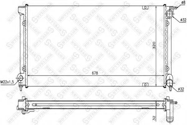 STELLOX 1025012SX Радіатор, охолодження двигуна