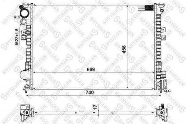 STELLOX 1025028SX Радіатор, охолодження двигуна