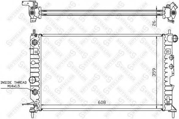 STELLOX 1025099SX Радіатор, охолодження двигуна