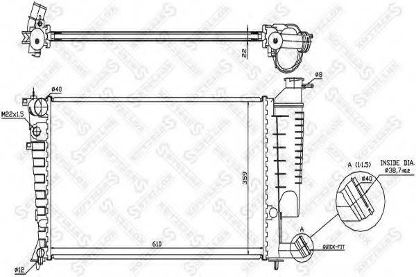 STELLOX 1025119SX Радіатор, охолодження двигуна