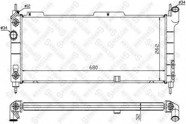 STELLOX 1025136SX Радіатор, охолодження двигуна