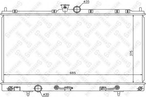 STELLOX 1025169SX Радіатор, охолодження двигуна