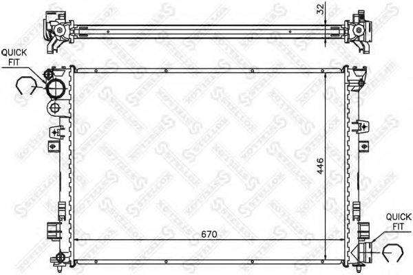 STELLOX 1025212SX Радіатор, охолодження двигуна