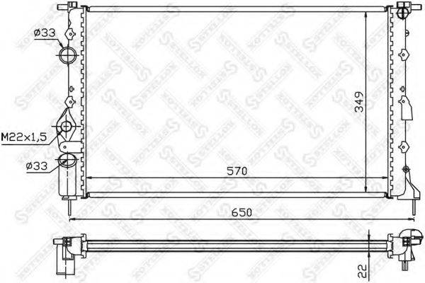 STELLOX 1025238SX Радіатор, охолодження двигуна