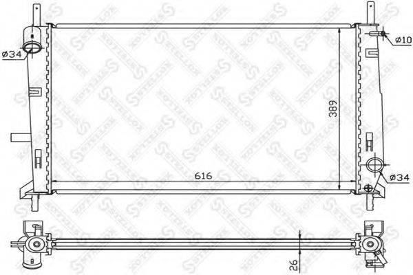 STELLOX 1025291SX Радіатор, охолодження двигуна