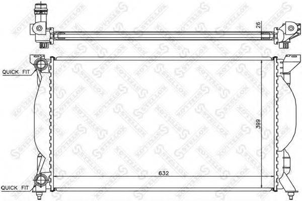 STELLOX 1025334SX Радіатор, охолодження двигуна