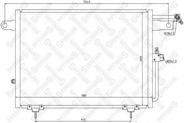 STELLOX 1045007SX Конденсатор, кондиціонер