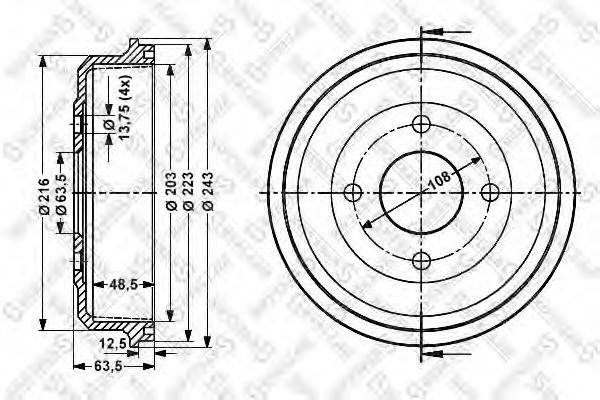 STELLOX 60252532SX Гальмівний барабан