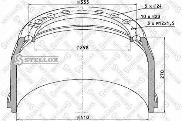 STELLOX 8500014SX Гальмівний барабан