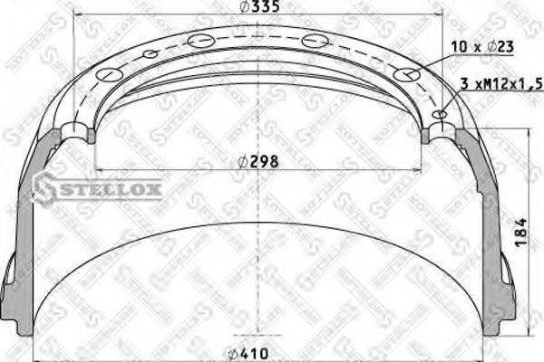 STELLOX 8500102SX Гальмівний барабан