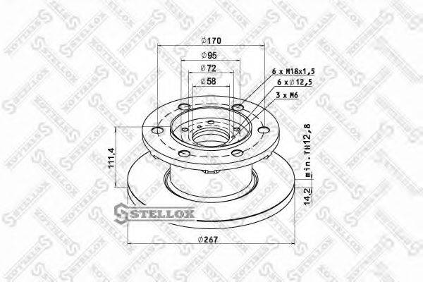 STELLOX 8500735SX гальмівний диск