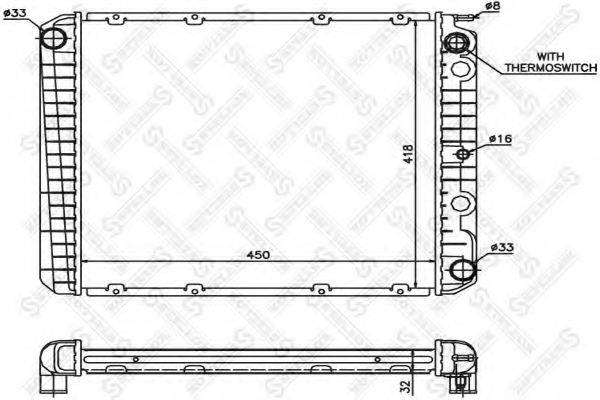 STELLOX 1025253SX Радіатор, охолодження двигуна