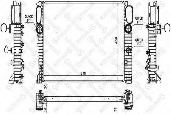 STELLOX 1025476SX Радіатор, охолодження двигуна